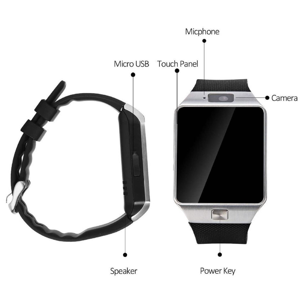 Bluetooth Smart Watch with Camera, Pedometer, Activity Monitor and iPhone/Android Phone Sync